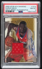 2000 Black Diamond Rookie Jersey Gems Gold 89/100 Darius Miles PSA 8 Auto 15bb