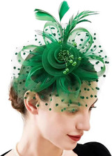Fascinators Hat Tea Party Headwear for Women Flower Mesh Feathers Headband