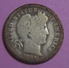 1896-O Barber Head Silver Dime - 10C - No Reserve!