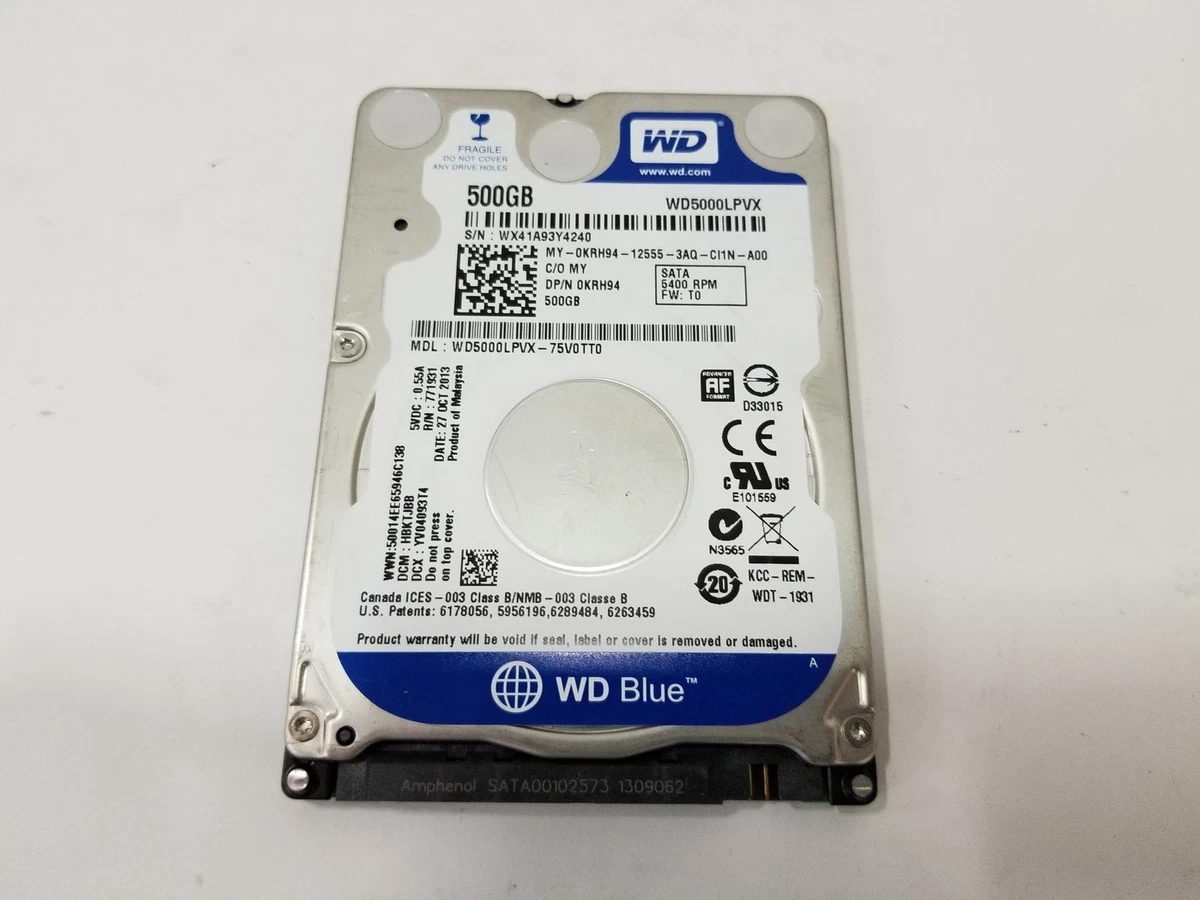 SATA I Internal 5400 RPM Rotation Speed 500 GB Storage Capacity