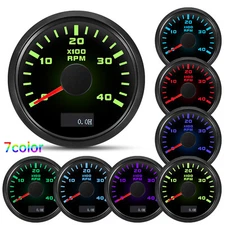 52mm Waterproof  Tachometer Gauge 0-4000RPM 7 Colors LED For Marine Boat Car ATV