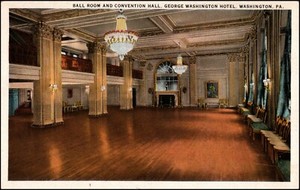 washington ballroom postcard convention pa george hall hotel
