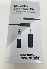 Best Buy essentials- 12' Headphone Extension Kit & Adapters Black
