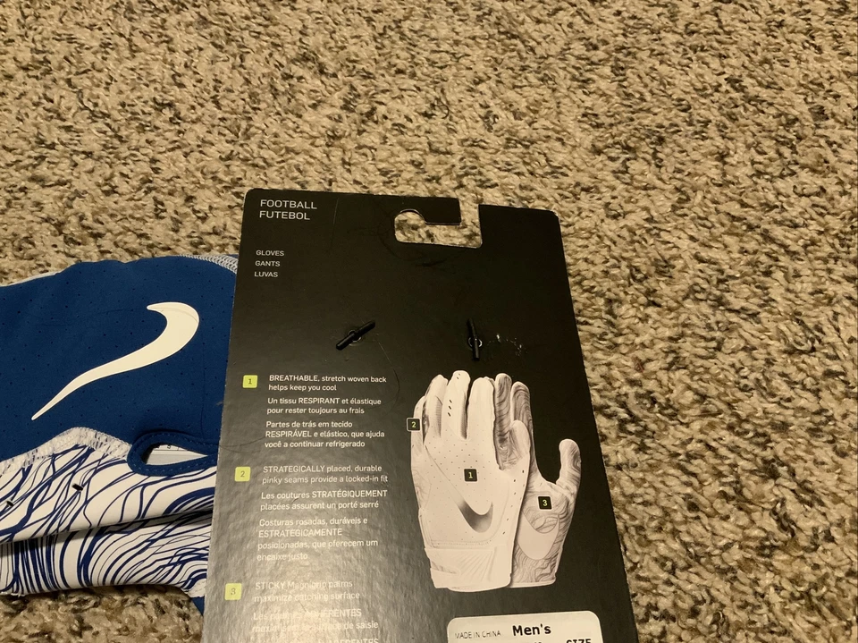 Guantes de fútbol americano Nike Vapor Jet Indianapolis Colts NFL para hombre talla: 2XL NUEVOS CON ETIQUETAS Foto 3 de 3