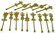 Marx Recast 54mm Ben Hur Arena Standards GOLD COLOR - 1990s production