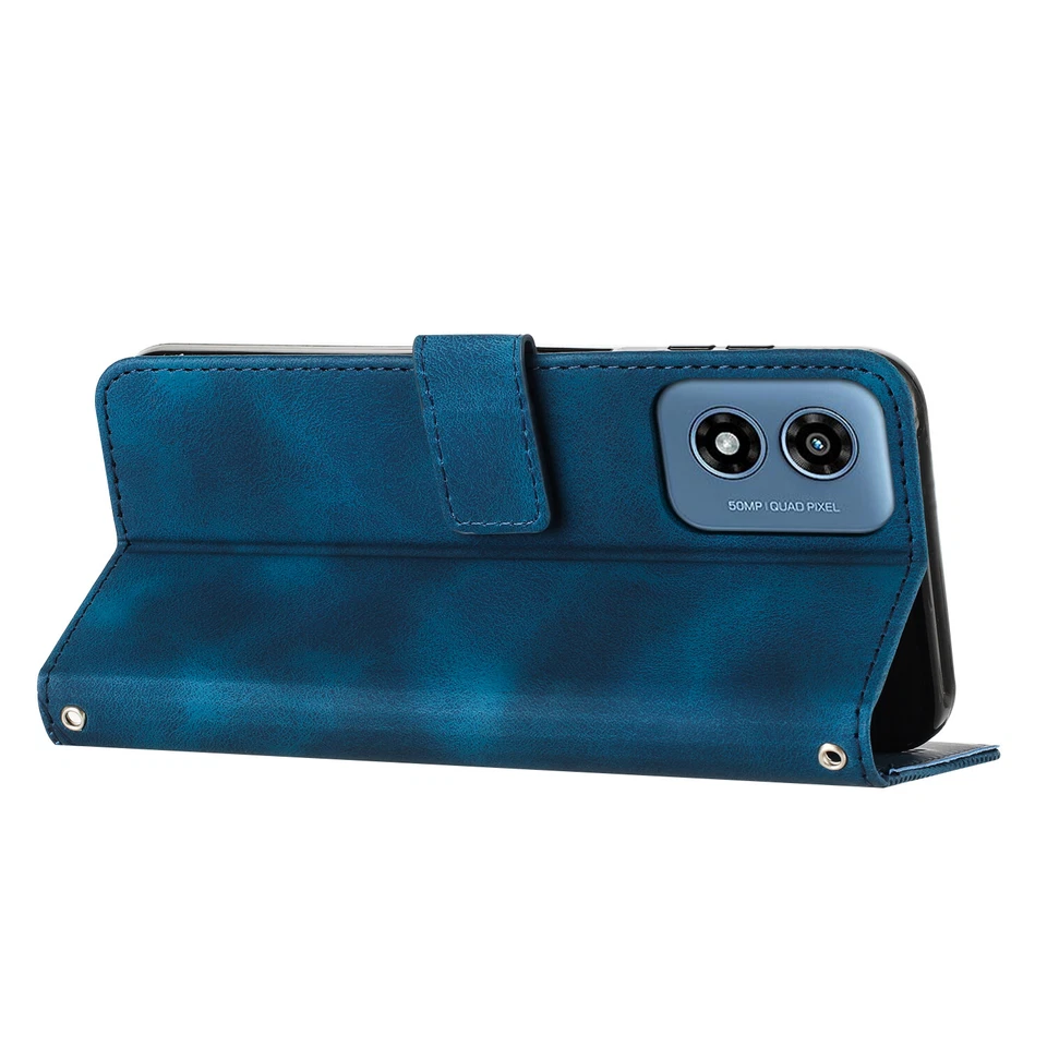 For Motorola Moto G04 /G24 PU Leather Card Slot Case Wallet  Stand Cover - Image 3 of 4