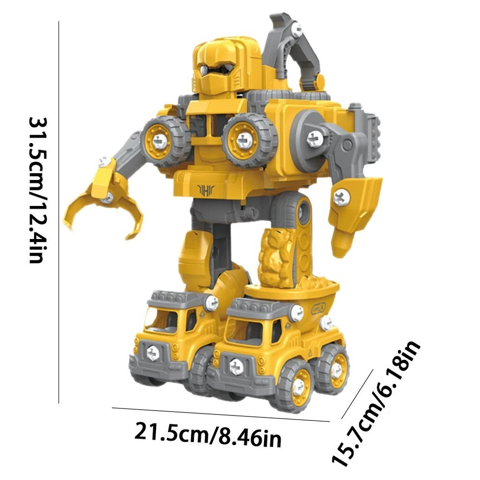 Take Apart Robot Toys Vehicle Set 5 in 1 STEM Toys for 4 5 6 7 8 Year Old Boys - Image 2 of 4