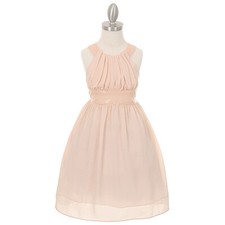 BLUSH Size 10 Flower Girl Dress Bridesmaid Formal Wedding Graduation Birthday