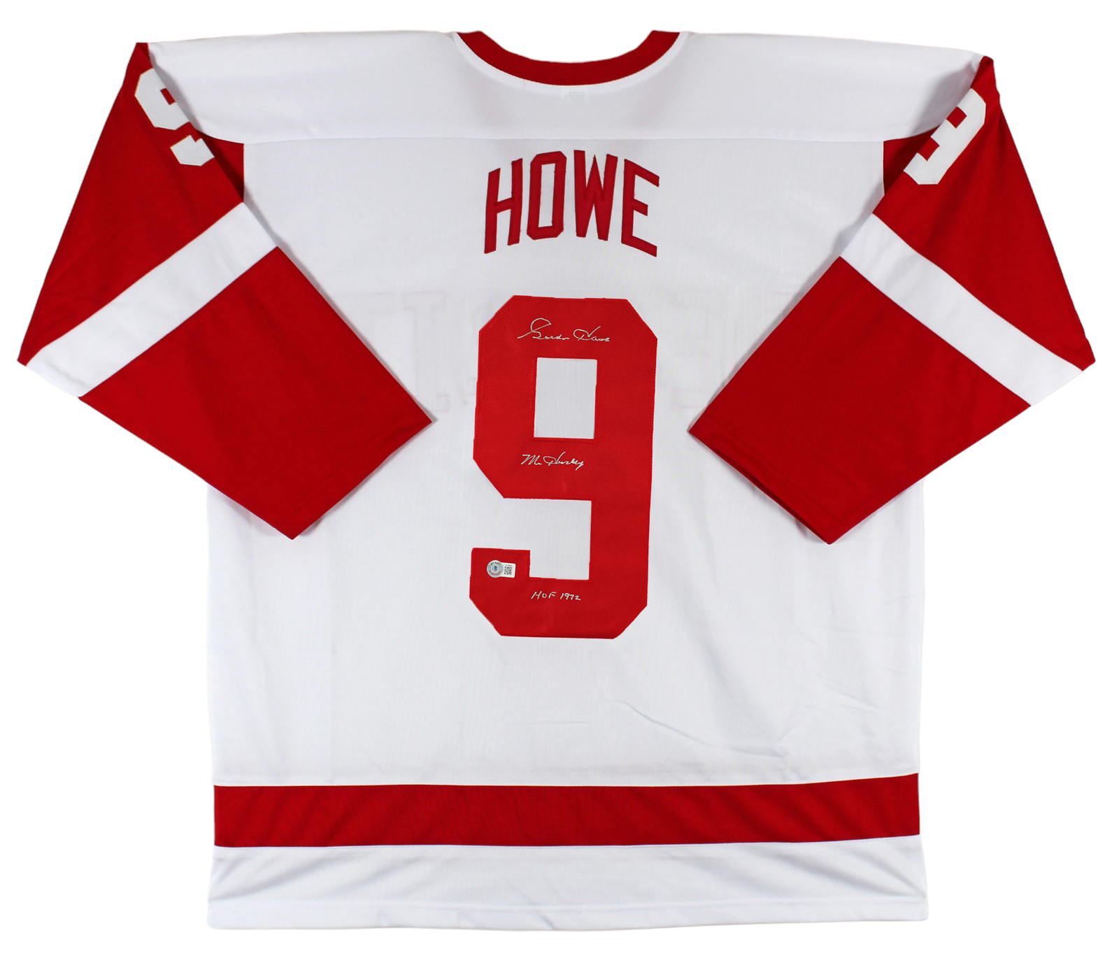 Gordie Howe Autographed Signed "Mr. Hockey HOF 1972" Authentic White Pro Style Jersey Beckett 