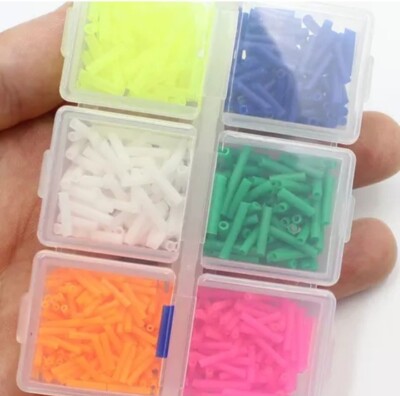1 Box 6 Größen Farben sortiert Float Rubber Gummi Soft PVA  Tube Angeln Zubehör