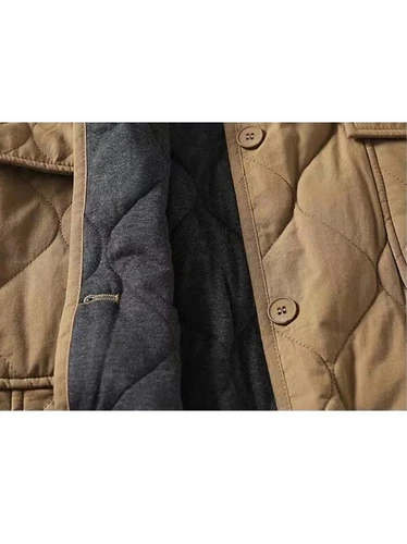 Women Collarless Long Sleeve Single-breasted Ladies New Winter Coat Casual - Picture 7 of 27