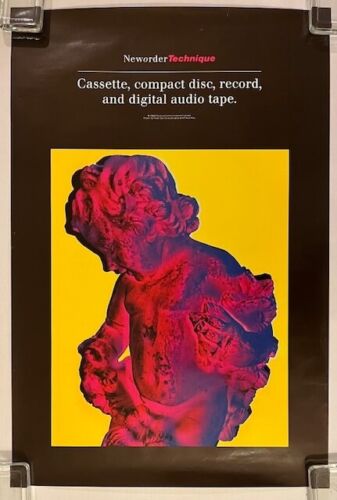 NEW ORDER Technique 1989 UK Factory Records PROMO POSTER Peter Saville VG++ - Photo 1/1