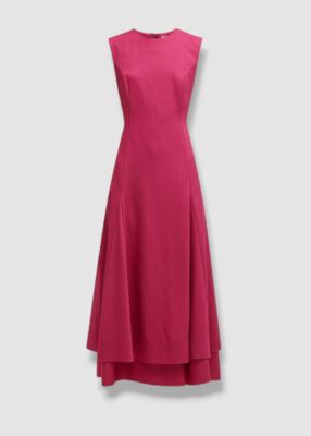 $950 Bite Studios Women's Pink Paneled Fit-And-Flare Maxi Dress Size 8