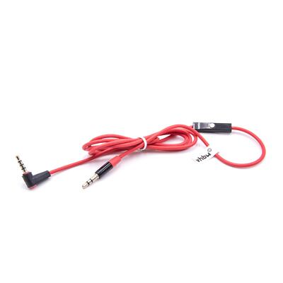 3,5mm AUX Kabel für Beats by Dr. Dre Monster Studio 120cm 9,7cm Mikrofon rot