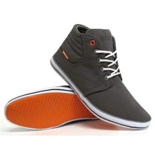 MENS DESIGNER HI TOPS TRAINERS NEW BOYS HIGH ANKLE FLAT CANVAS PUMPS BOOTS SHOES