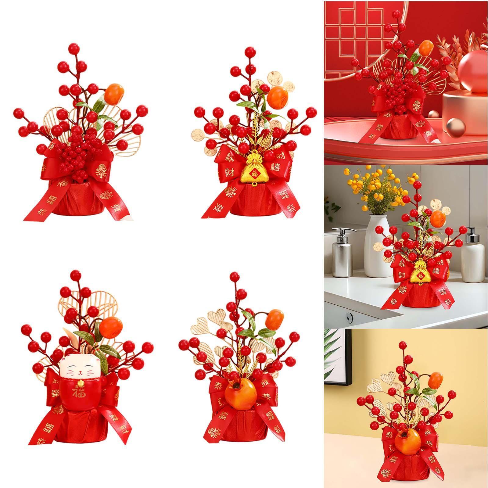 Chinese New Year Decoration 2024 Year of The Dragon Fake Flower