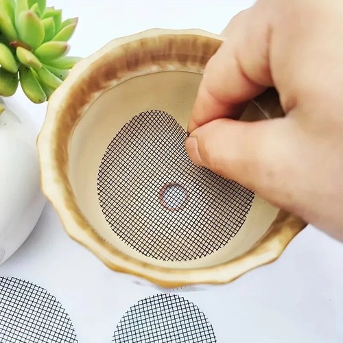 Bulk Pack of 10 Mesh Drainage Filters - 3 inch Plant Pot Hole Drain ...
