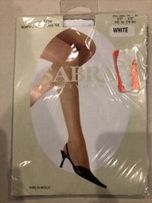 Sabra Pantyhose White Queen Size 1X-2X