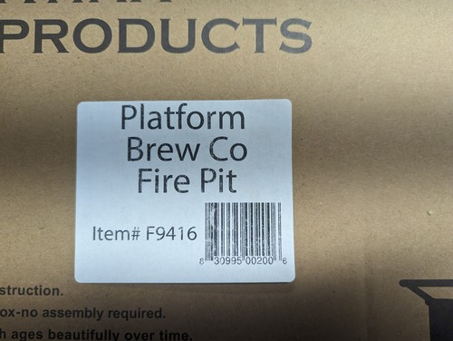 Patina Products - Platform Brew Co. Fire Pit - Promotional Product Rare - NEW - Picture 6 of 9