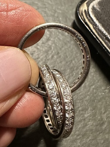 Cartier 18K WG VS/G Diamonds Eternity Trinity Rolling 1.70CTW euro54 Us6.75 - Picture 13 of 15