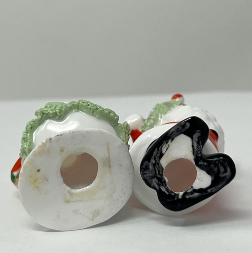 Vintage Christmas Napco Ware Santa Claus & Mrs Claus Set Of 2 Mini Figurines - Picture 6 of 6
