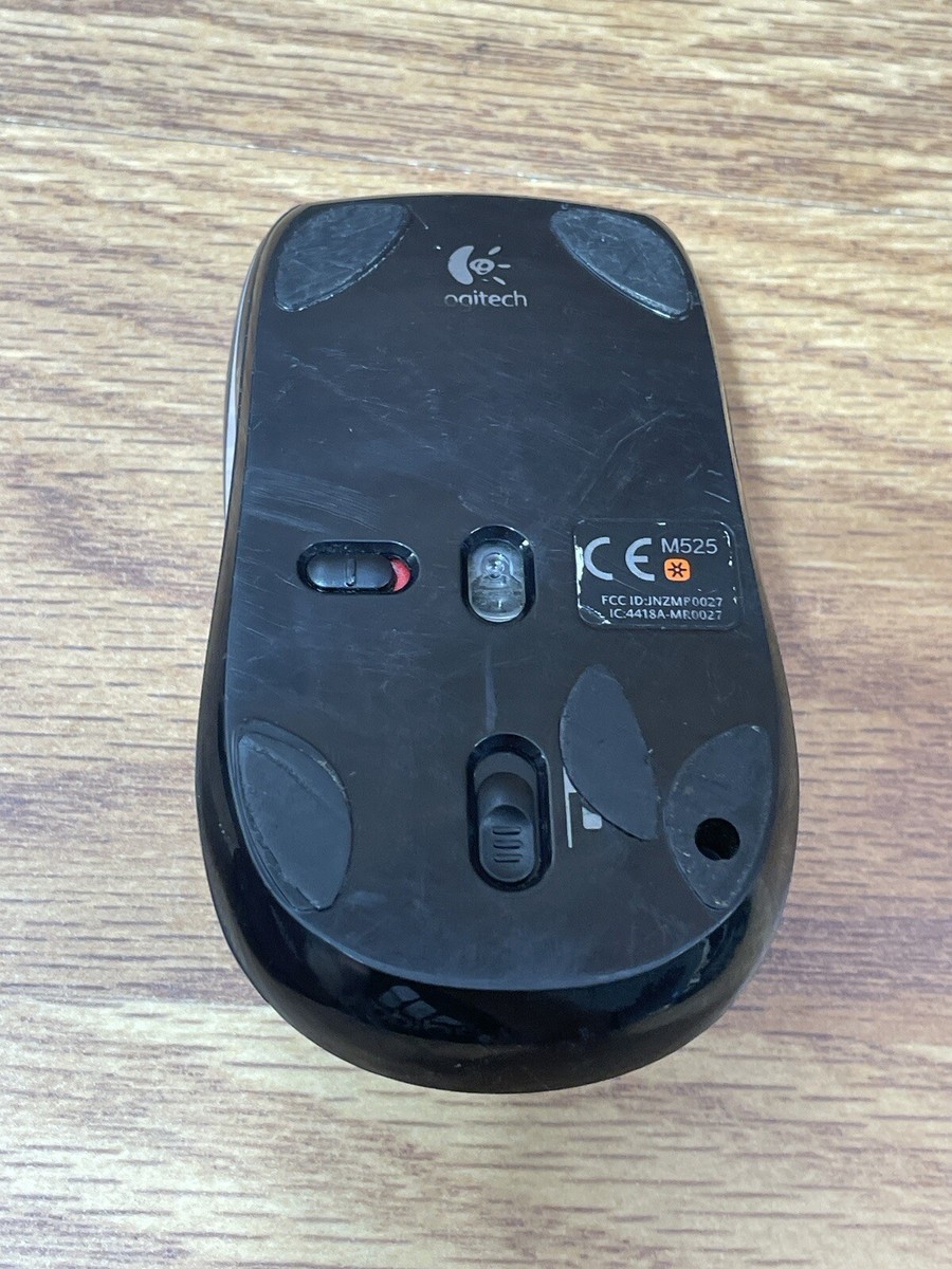 Logitech M525 Black/Gray Ergonomic Design Wireless Bluetooth Laser