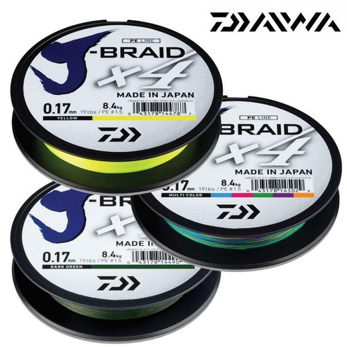 DAIWA JBRAID X4 JAPANESE FISHING BRAID LINE 135M SPOOL ALL COLOURS