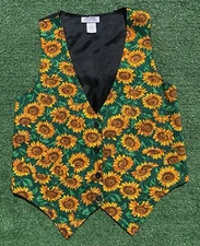 Vintage 80’s Sunflower Vest Women’s Size Small USA Made