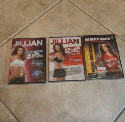 3 Jillian Michaels workout fitness DVD lot Extreme Shred Killer buns & thighs 