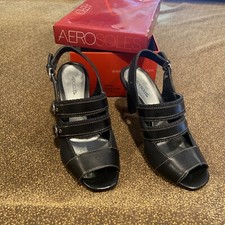Aerosoles Ladies Black High Heel Sandals Size 7 1/2