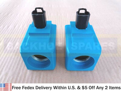 #ad JCB PARTS TRANS. SOLENOID COIL ROUND PIN 12V 2 PCS. 477 00824 25 221054 $59.95