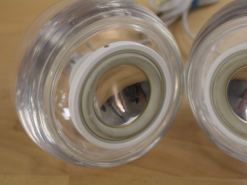 Vtg Apple Pro Speakers M6531 Clear Harmon Kardon for iMac Power Mac G4