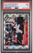 2021 RONALD ACUNA JR LIVESTREAM SILVER DONRUSS PSA 7  #LS5