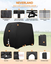 Waterproof Golf Cart Dust Cover 4 Passenger for EZ GO Club Car Yamaha Golf Carts