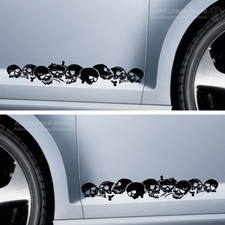 2x Seitenaufkleber Skull 40cm Totenkopf Autoaufkleber B09 Sticker Gothic jdm dub