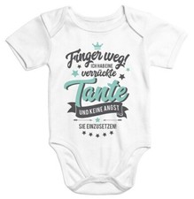Kurzarm Baby Body Finger weg! Ich habe eine verrückte Tante lustig Spruch
