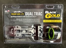New Black Gold Dual Trac Mountain Lite Dovetail 2 Pin .019 Green Sight LH