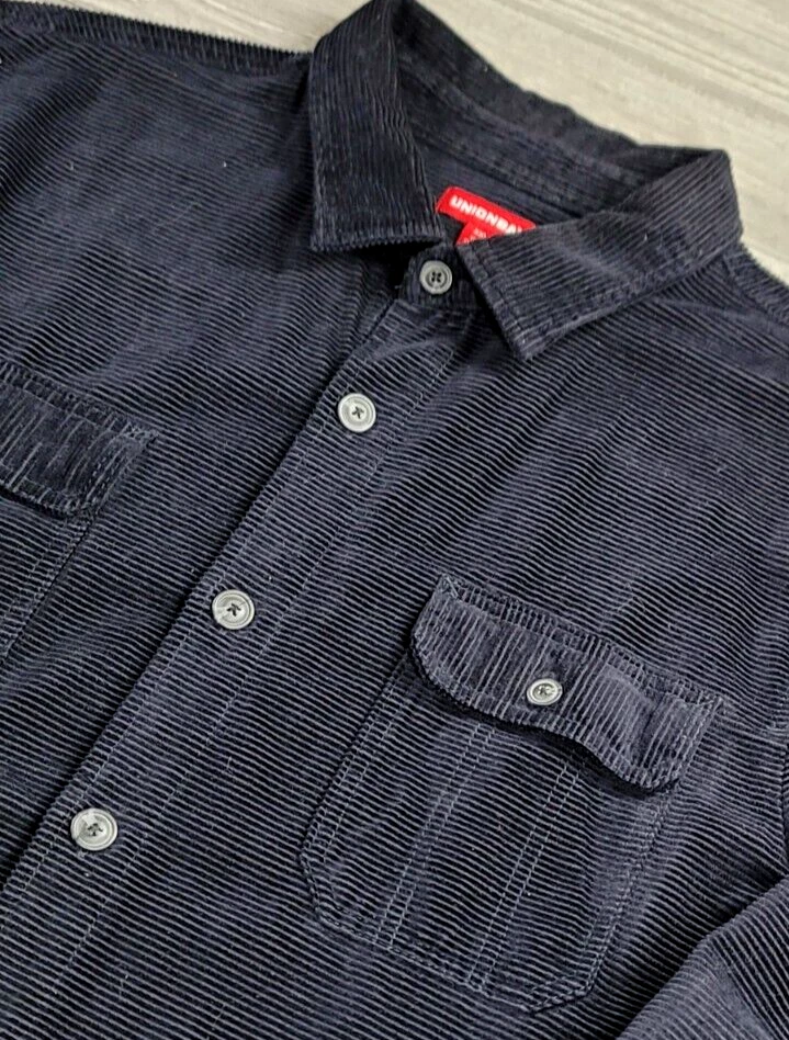 UNIONBAY Men 2XL Blue Button Up Long Sleeve Workshirt Jacket Corduroy Heavy - Image 4 of 4