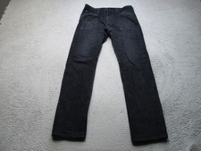 Left Field Jeans Mens 36 Black Dark Wash Straight Selvedge Denim Made In USA