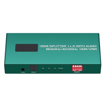 HDMI Splitter 1 in 2 Out 4K 120hz Audio Extractor hue sync Box Support EDID M...