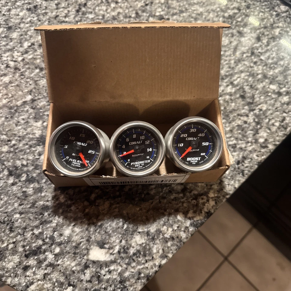 Auto meter cobalt Electric Diesel gauge set 2-1/16" GAUGES ONLY - Image 2 of 4