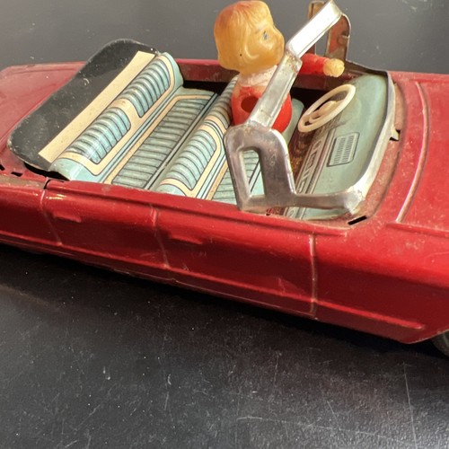 VTG Tin Cadillac Fridction Card Red With Driver Good For Parts/Repair - Picture 12 of 23