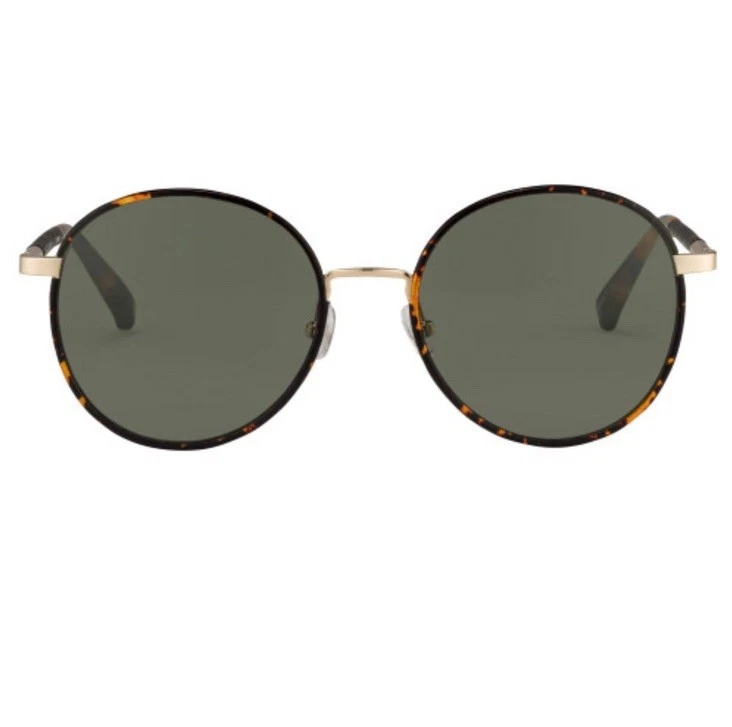 Gafas de sol redondas The Row de metal dorado con caparazón de tortuga Foto 2 de 4