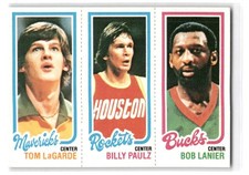 Tom LaGarde / Billy Paultz / Bob Lanier 1980-81 Topps #69 / 109 / 150 RC