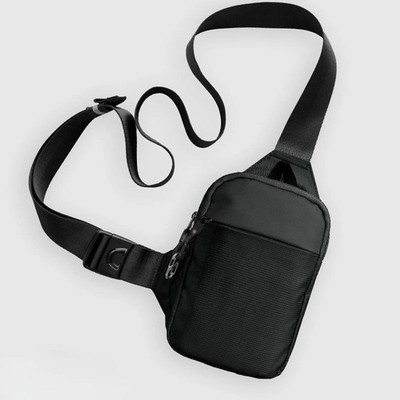 Black Crossbody Sling Bag Men Waterproof Chest Shoulder Travel Backpack