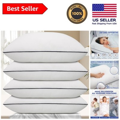Oeko-Tex Certified Cooling Pillows - 4-Pack for Healthy, Comfortable Sleep