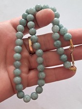 Collier Ancien En Perles De Jade . Necklace