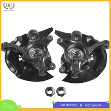 Pair Front Steering Knuckles+Wheel Hub Bearings for Toyota Camry 2004 2005 2006