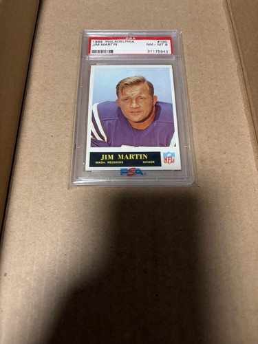 1965 Philadelphia Football #190 Jim Martin PSA 8 Centered Washington Redskins