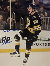 Fraser Minten Signed Inscribed Photo Boston Bruins With COA 🐻🐻🐻